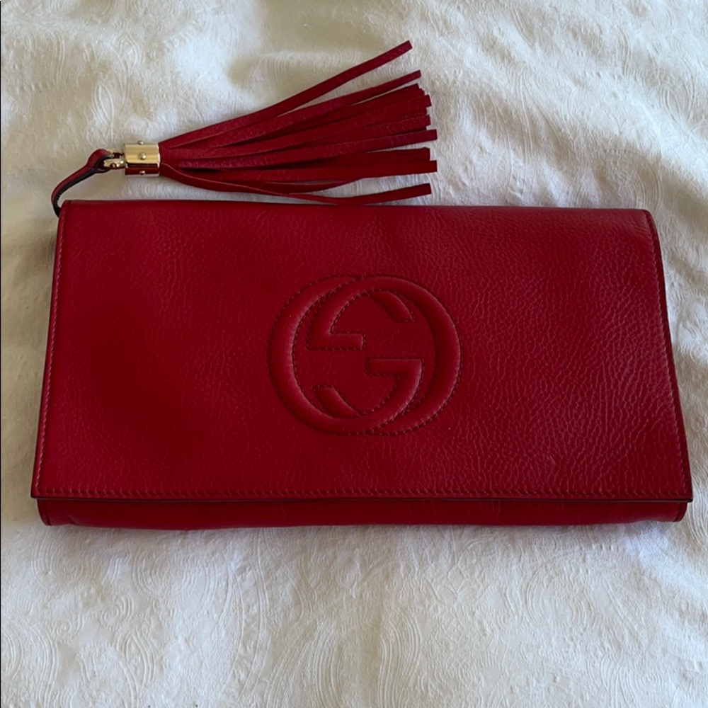Gucci Leather Soho Disco Clutch